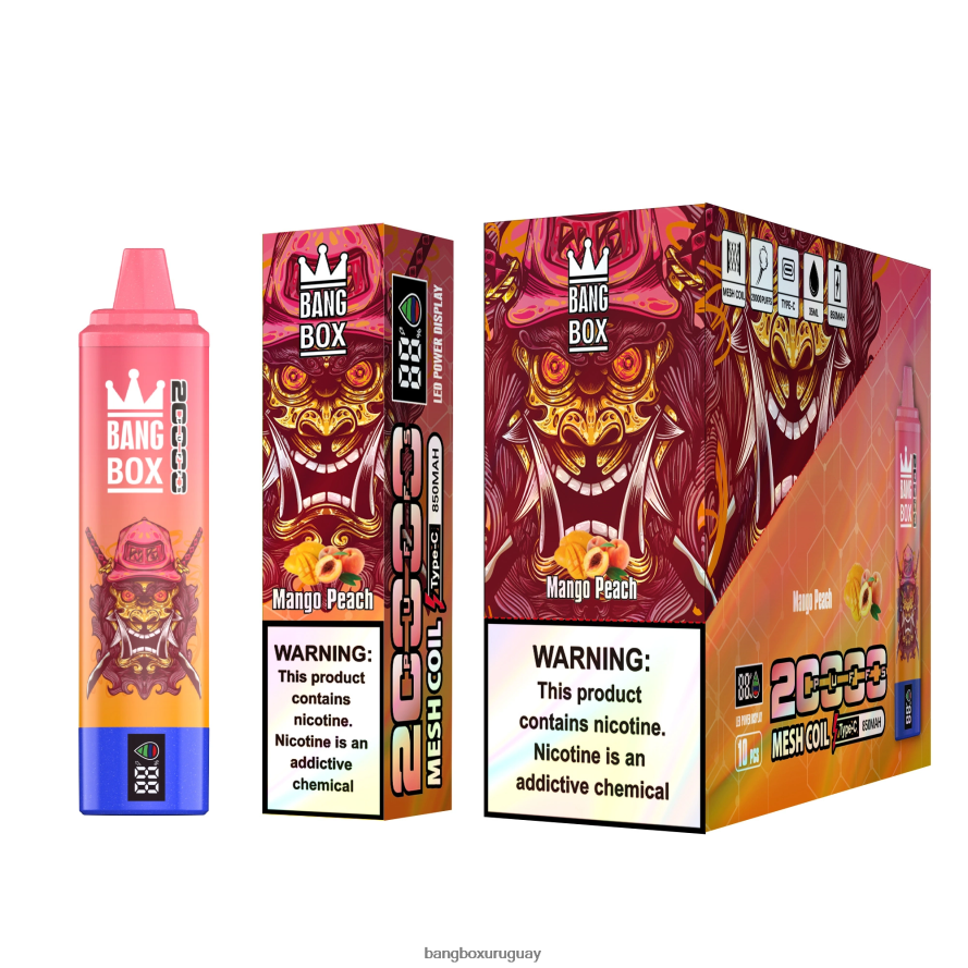 Bang Box Uruguay - Bang Box Pantalla inteligente de 20000 inhalaciones 8FPX2458 durazno mango