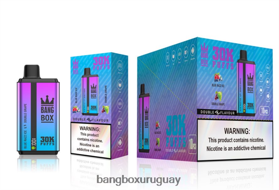 Bang Box Precio - Bang Box 30000 inhalaciones de dos sabores. 8FPX2472 hielo azul razz y uva doble