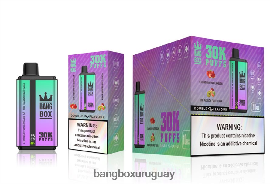 Bang Box Uruguay - Bang Box 30000 inhalaciones de dos sabores. 8FPX2470 fresa sandía y kiwi maracuyá guayaba