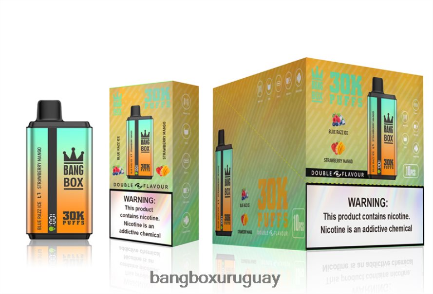 Bang Box Uruguay - Bang Box 30000 inhalaciones de dos sabores. 8FPX2473 hielo blue razz y mango fresa