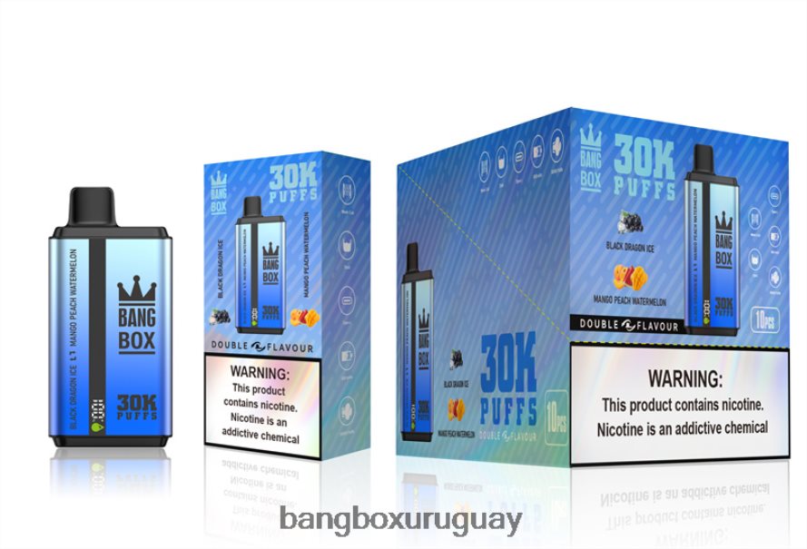 Bang Box Vape Price - Bang Box 30000 inhalaciones de dos sabores. 8FPX2471 Black Dragon Ice & Mango Melocotón Sandía