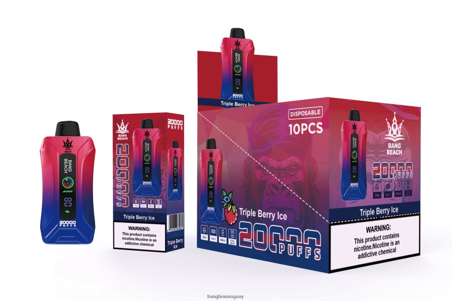 Bang Box 20000 - Bang Beach vape elegante de la pantalla de 20000 soplos 8FPX248 hielo de triple baya