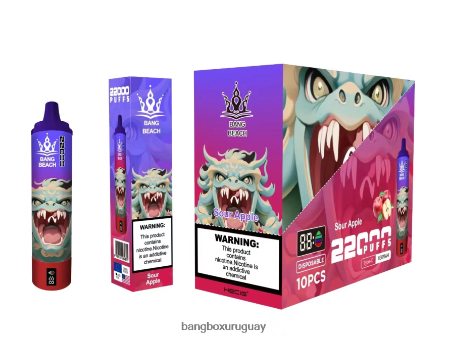 Bang Box Uruguay - Bang Beach Pantalla inteligente de 22000 inhalaciones. 8FPX2413 manzana agria
