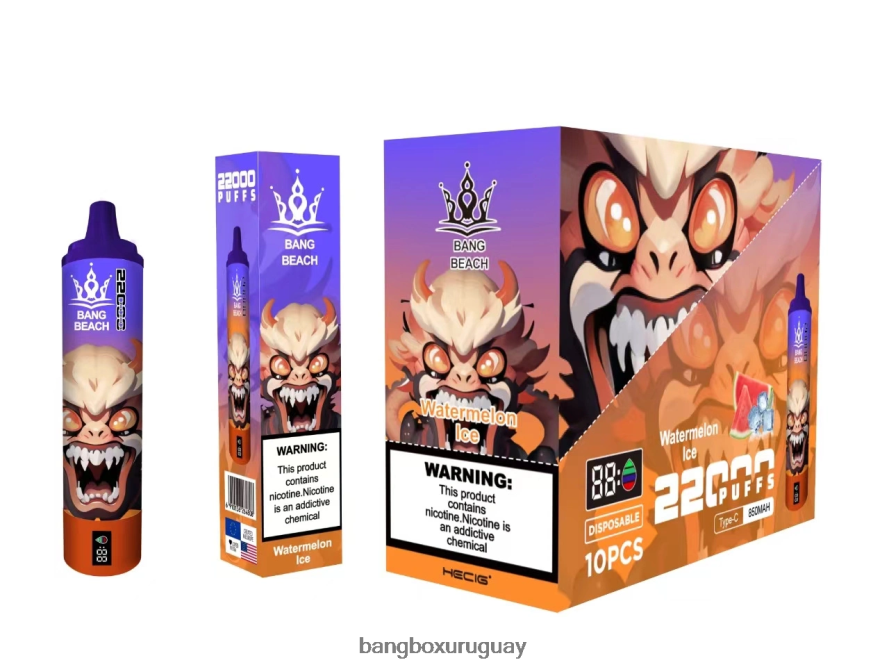 Bang Box Uruguay - Bang Beach Pantalla inteligente de 22000 inhalaciones. 8FPX2422 hielo de sandia